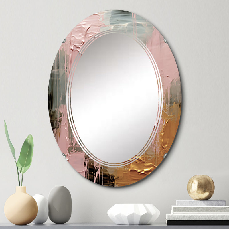 Clarkvale - Miroir mural moderne ovale, 30 po x 20 po