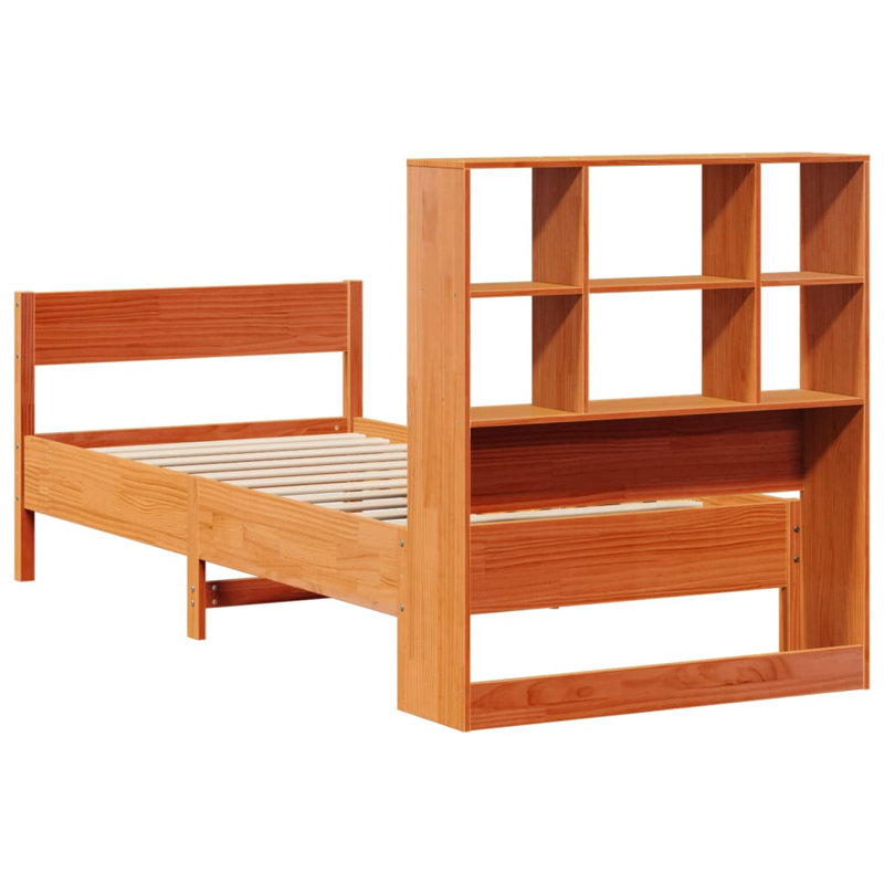 Emilianna Solid Wood Bed, Small Single (2'6), Wax Brown