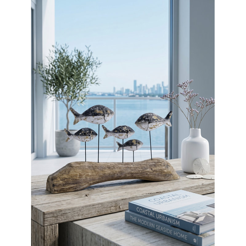 Poissons sur pied 15,5 x 2,5 x 8,5 po