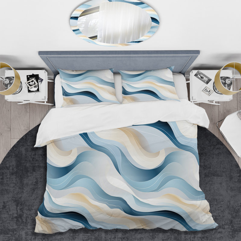 Ensemble de housse de couette Ethereal Neutrals II, Housse de couette pour très grand lit et 2 très