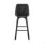 Tabouret de bar pivotant en similicuir et en bois noir 26 po Quorin