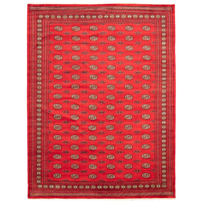Tapis rouge Finha Peshawar Bokhara 9 pi 3 po x 12 pi 1 po
