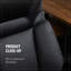 Fauteuil de direction grande taille (jusqu'à 180 kg) avec assise large, dossier haut, revêtement en similicuir, design ergonomique, hauteur réglable et roulettes pivotantes, noir