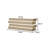 Scandinavian Style Front Desk in Beige with Creative Design and LED Lighting