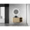Meuble-lavabo mural de 42 po avec 2 portes à fermeture douce, lavabo d'art en céramique et eau idéal pour les salles de bain humides