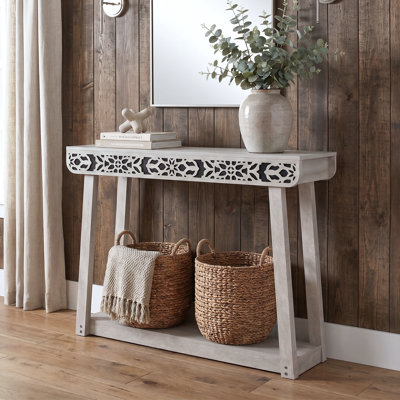Lukasik 43.3" Traditional Console Table with Curved Top