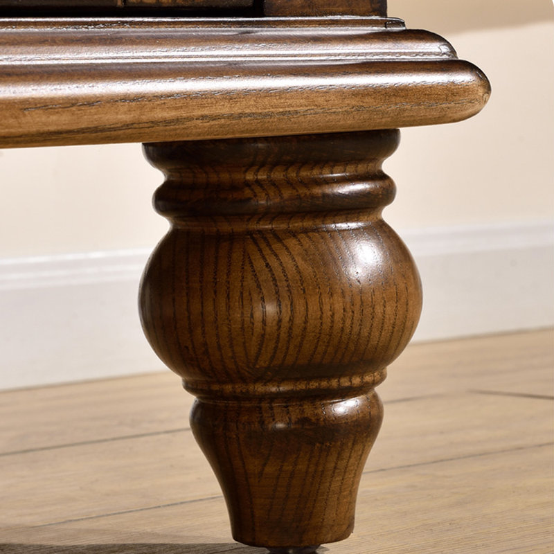 American retro style storage coffee table, 17.95" H x 55.12" L x 29.53" W