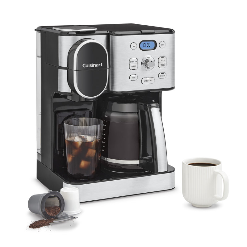 Cuisinart Coffee Centre 2-in-1 Coffeemaker, 12-Cup Glass Carafe, Automatic Hot & Iced Coffee Maker, Single Server Brewer