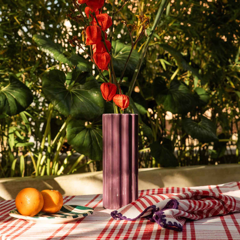 Vase en céramique Churro 0101, Mauve