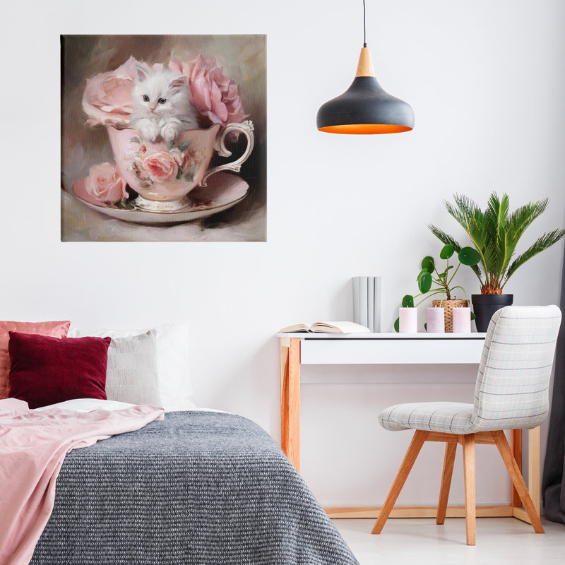 Toile de petit chaton, par Tina LeCour, H 24 po x l 24 po