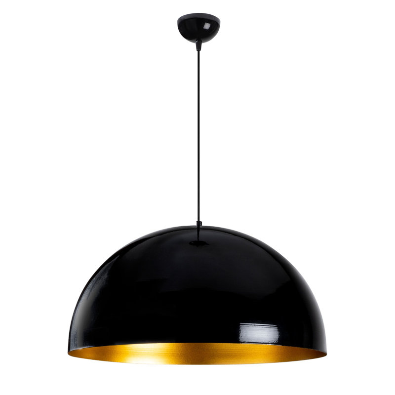 Industrial Scandinavian Chandelier, Black Metal Body, 23.6 x 23.6 inches | Height: 49.6 inches | E27 Socket, Max 40W | Stylish Lighting Fixture for Modern Home, Dining Room & Living Spaces, Durable & Elegant Design