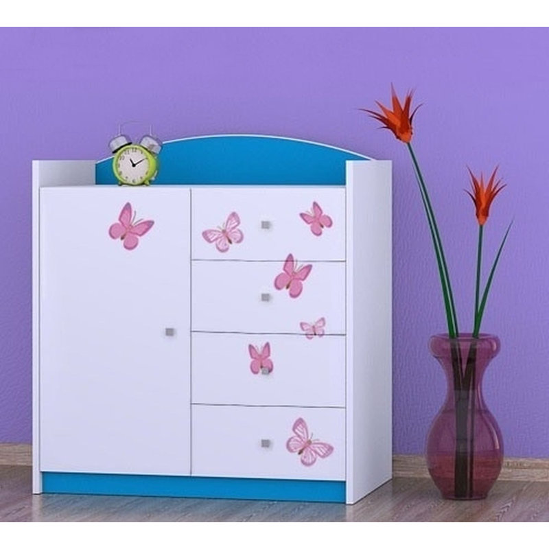 Nicoletti Kids 4 - Drawer Combo Dresser, Blue