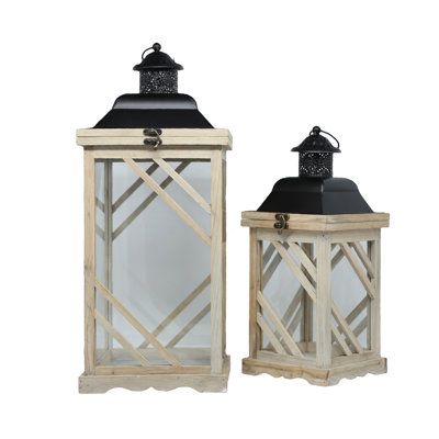 Ensemble de lanternes carrées 2 pièces