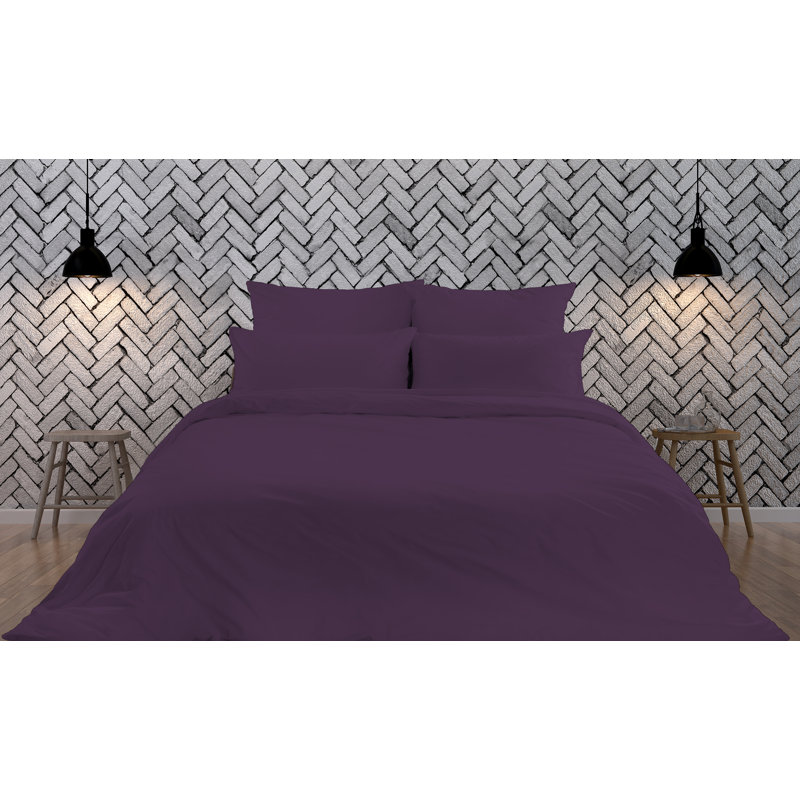 Lot de draps, Aubergine, Très grand