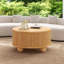 Table basse ronde cannelée 31,8 po avec rangement dissimulé-1256398172