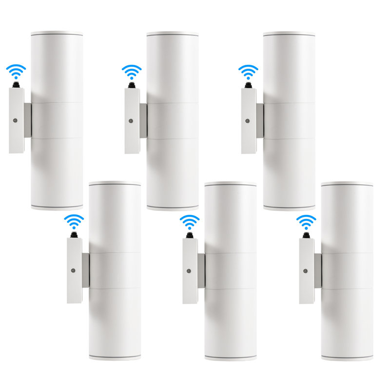 Dusk to Dawn Outdoor Lighting Wall Lights 12W 2700K Integrated LED Cylinder Up Down Lights, IP65 Waterproof Aluminum Exterior Wall Sconce for Porch Patio