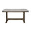 Banc rectangulaire à hauteur de comptoir avec revêtement en tissu brun et structure en métal brun / gris uni