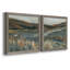 «Copper Dusk I», ensemble de 2 peintures sur toile encadrées-663921978-663921983
