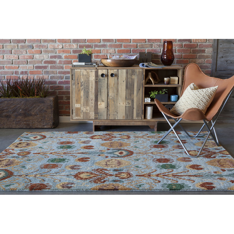Rupec Tan Abstract Area Rug, 5' x 7'6"