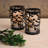 Black Vine Hurricanes with LED Candles