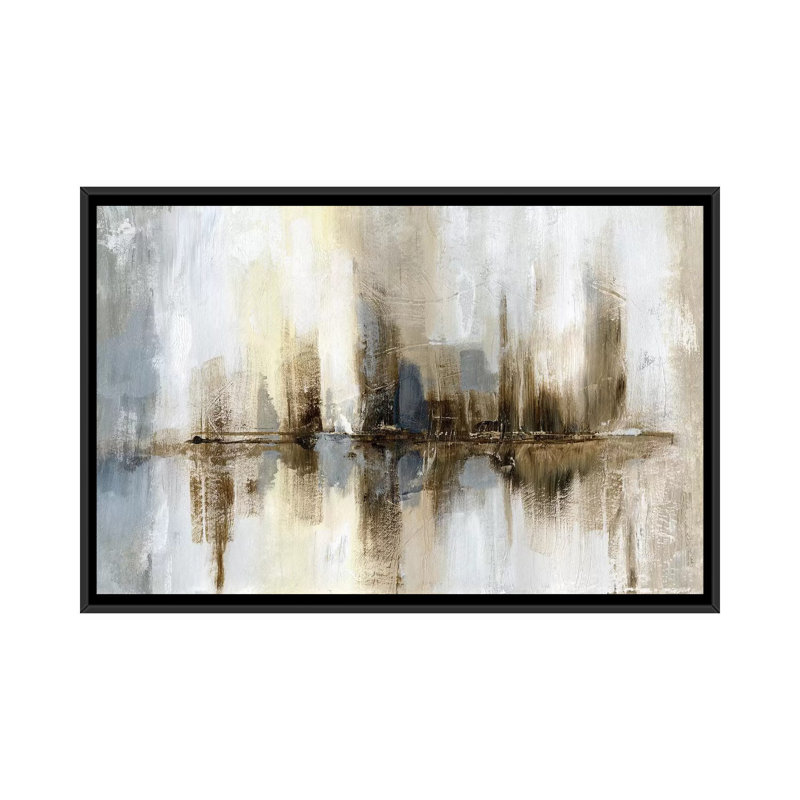 «Harbor Lights», reproduction sur toile, H 32 po x l 48 po x P 1,5 po, Toile avec cadre noir, Pas de tapis
