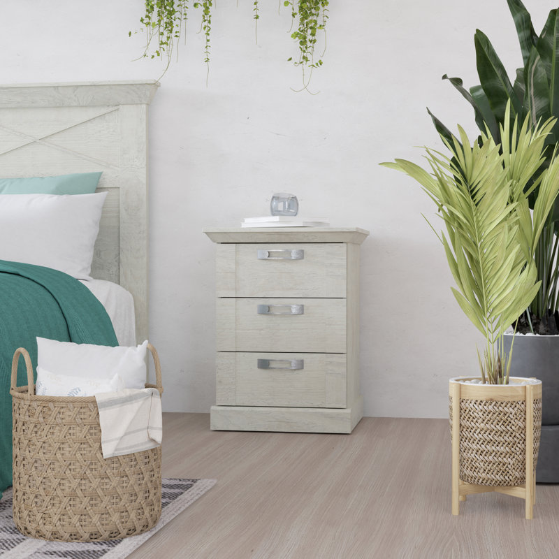 Aleisha 49.8cm W Particle Board / Chipboard Bedside Table