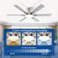 Ventilateur de plafond encastré en nickel brossé de 52 po Trerise-973154037-973154039