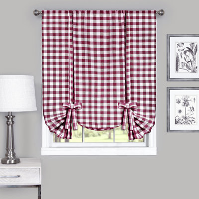 Tejeda Plaid Tie-Up Window Valance