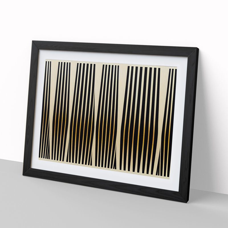 Cosmopolitan Modern Abstract - Framed Print, Black, 46cm H x 64cm W x 2cm D