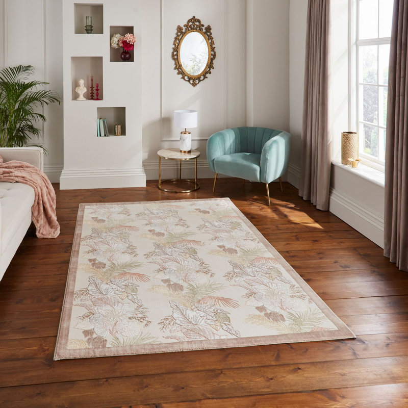Laurence Llewelyn-Bowen Cathkin Tropicana Floral Machine Woven Area Rug, Bronze, Rectangle 160cm x 230cm