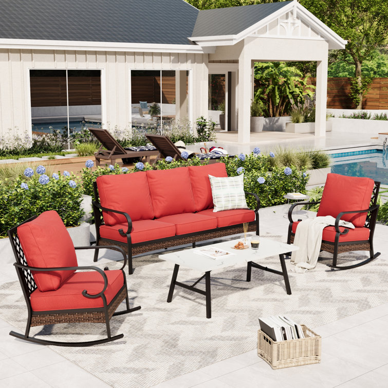 5-Person Sofa Seating Group With Rocking Lounge Chairs