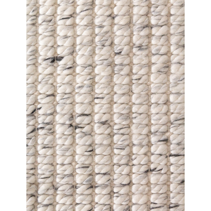 Amara Hand Loomed Area Rug in Natural/Black, Rectangle 5' x 8'