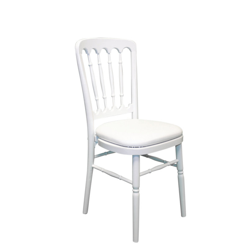 Avila 43cm H Upholstered Slat Back Stacking Side Chair
