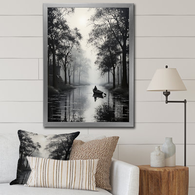 " Canal Quiet Passage Charcoal III "