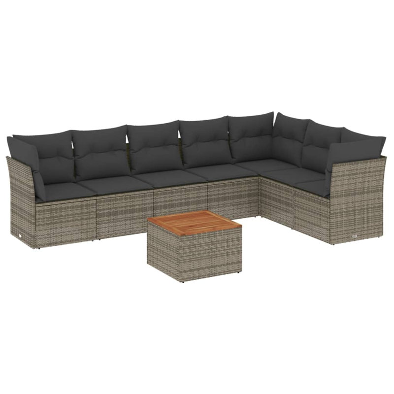 Ensemble de canapé de jardin Vidaxl gris