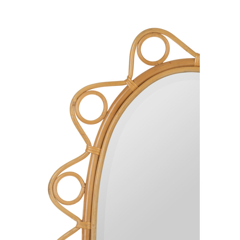 Park And Oak X Cooper Classics Scalloped Bamboo / Rattan Mirror