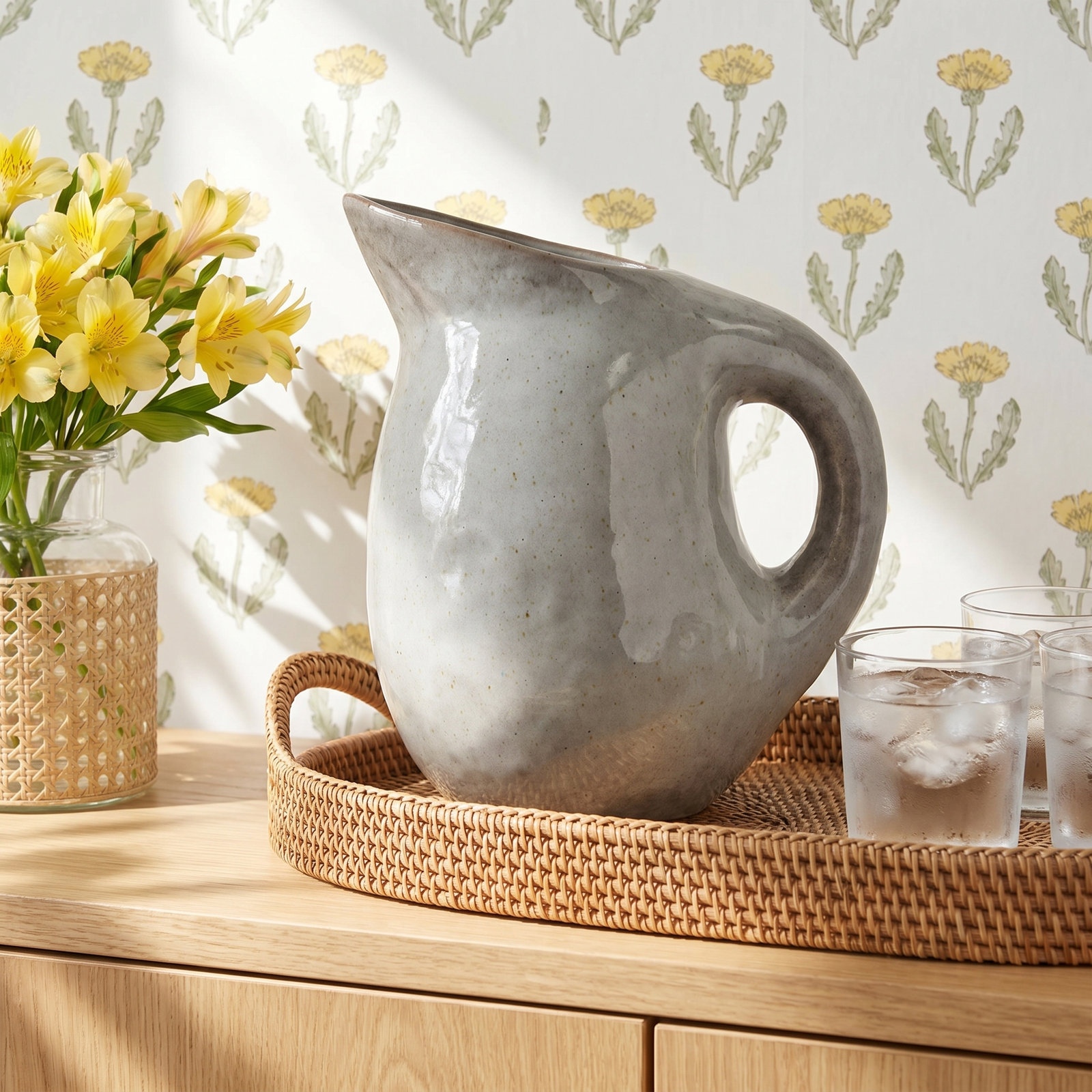 Tahara Reactive Glaze Stoneware Pitcher