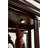 Goode Locking Slide Door 5 Shelf Curio Cabinet in Deep Cherry Brown