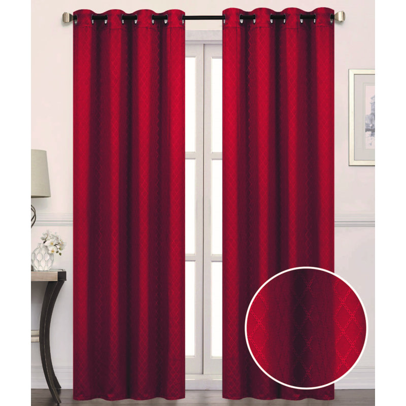 Rideau simple occultant Argyle, L 52 po x L 63 po, Argent