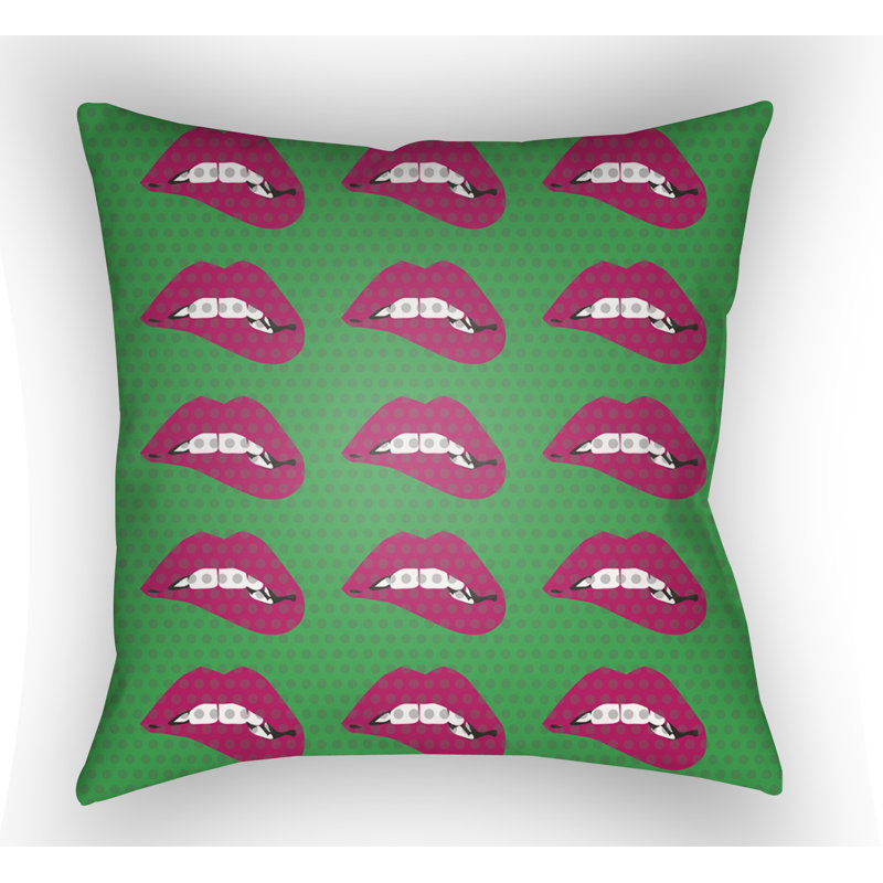 Warhol Outdoor Throw Pillow, 18" H x 18" W x 4" D, Indigo
