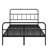 Queen Size Metal Bed, Iron Platform And Headboard, No Box Spring, Silent Nighttime Dream Period, Black Bed Frame With Build, Spring Not Required, Quiet Rest,