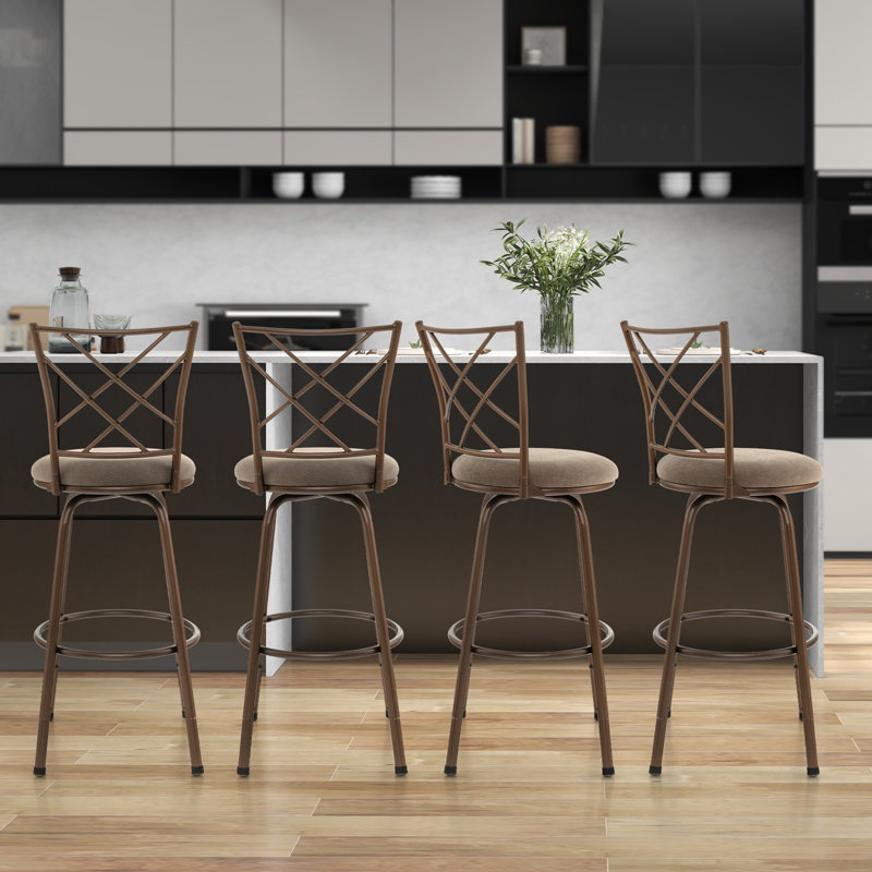 Swivel Counter Stool with Metal Frame
