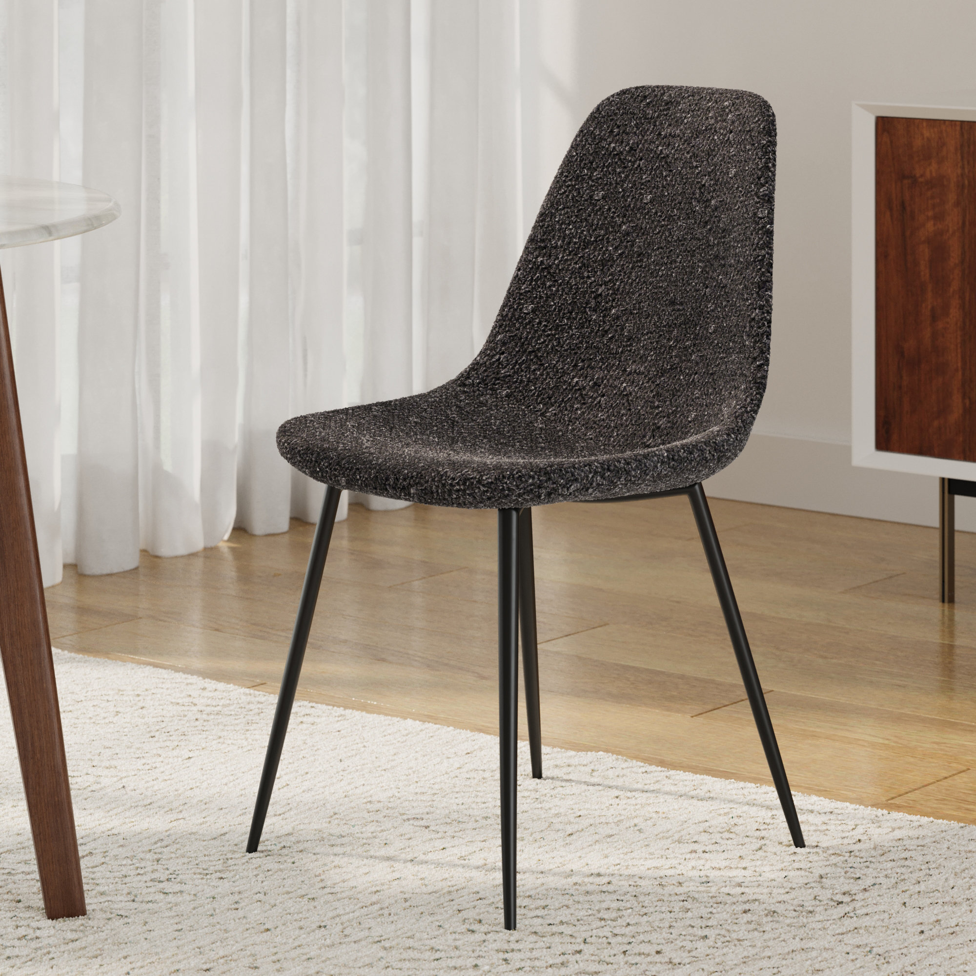 Kody Boucle Dining Chair - Thumbnail 2