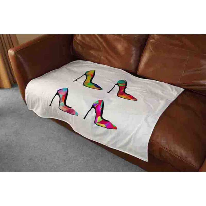 Couverture à talons hauts géométriques, 50 po x 60 po