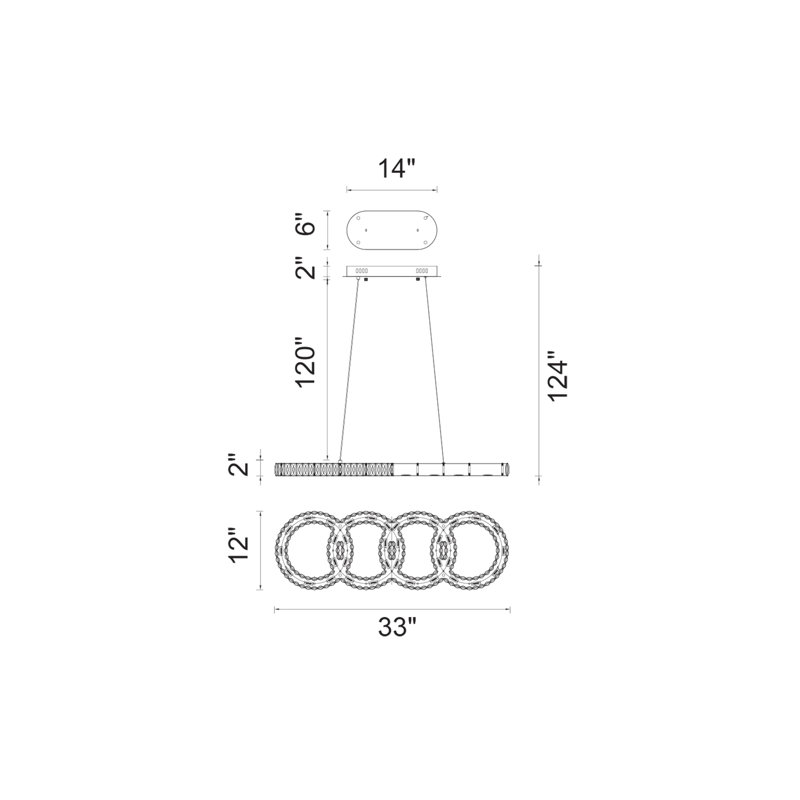 Maxon 1 - Light Chrome LED Unique/Statement Pendant
