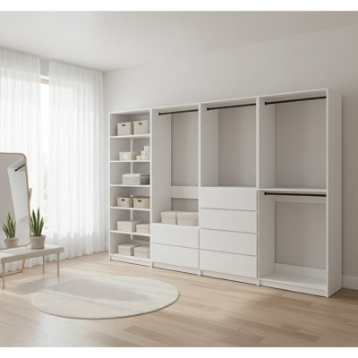 Prosper Freestanding Walk in Wood Closet System