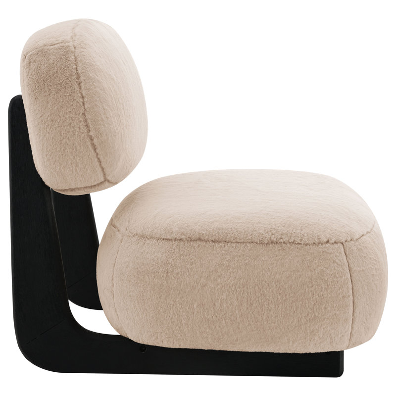 Chaise d'appoint rembourrée Ruthan Chameau