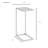 Modern Brown 10" Wide x 25.3" High Side Table with Space-Saving Sliding C-Shape Base-351710574-351710572