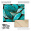 Feuilles turquoise sur bois-1388994196