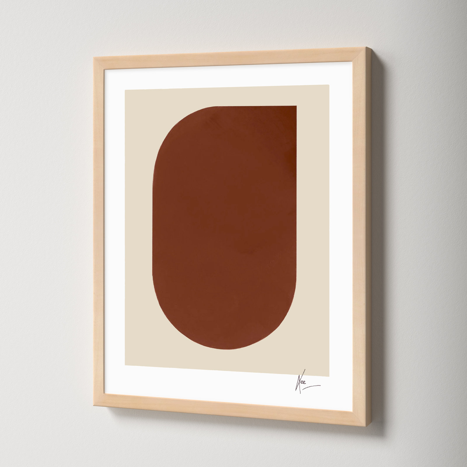 Keyhole 2 by Lee Lessem, 20" H x 16" W x 1.25" D, Maple Framed
